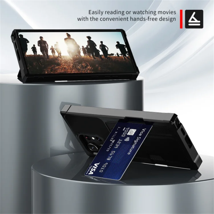 Wholesale Card Inserted Mobile Phone Case for Samsung S23 Ultra Shockproof Leather Phone case with holder for S21 S22