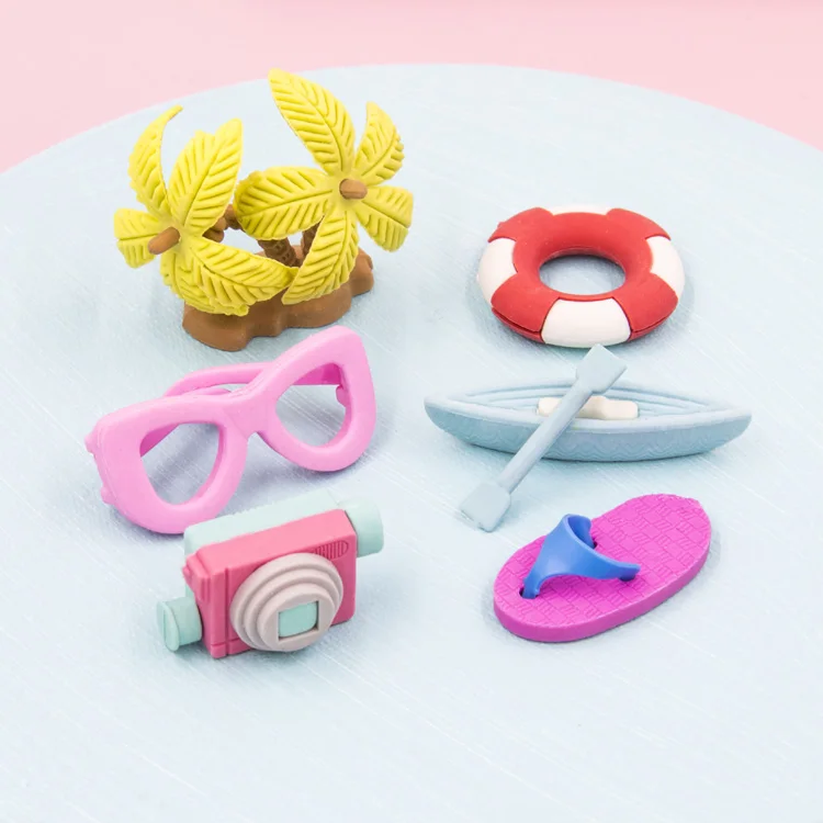 BTS back to school summer design custom design 3D  rubber puzzle eraser for promotional use