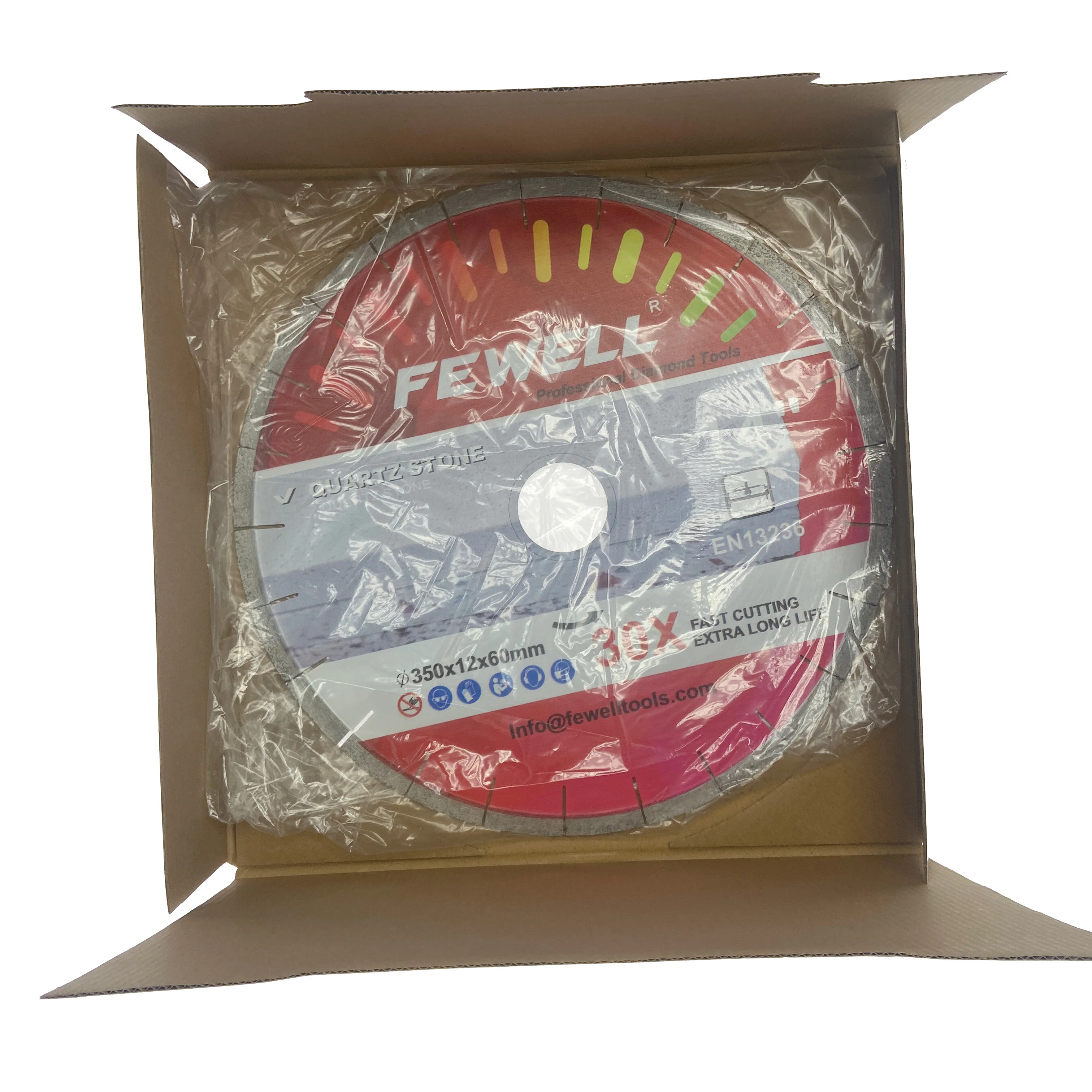 Premium 14in 350*12*60mm 12mm height silver brazed diamond saw blade for cutting quartz stone