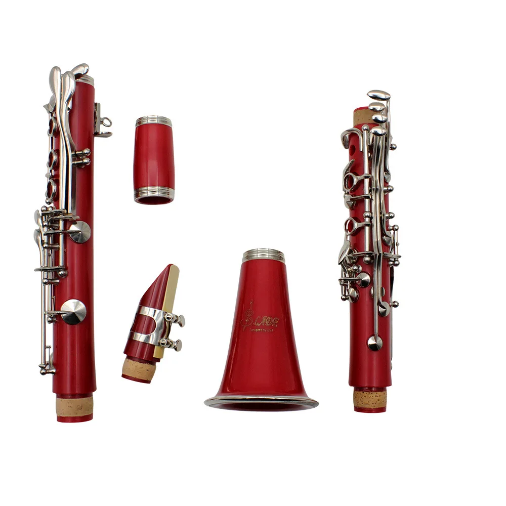 China OEM wind instruments direct sales flat metal good sound colorful clarinet flat B 17 key