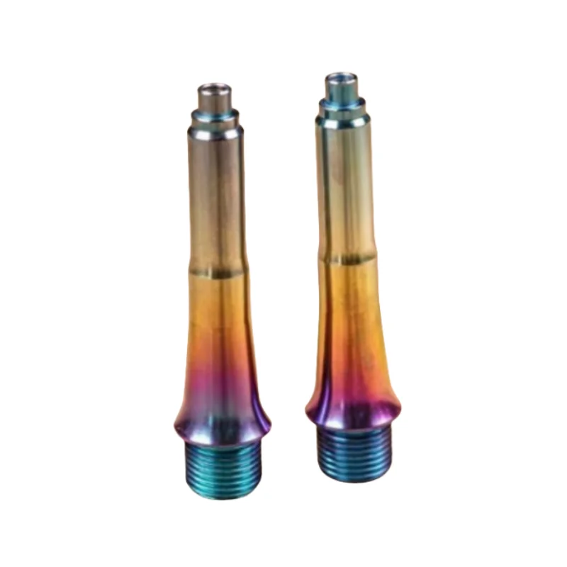 Titanium CNC precision machining Bicycle pedal axle for MTB and Road bike