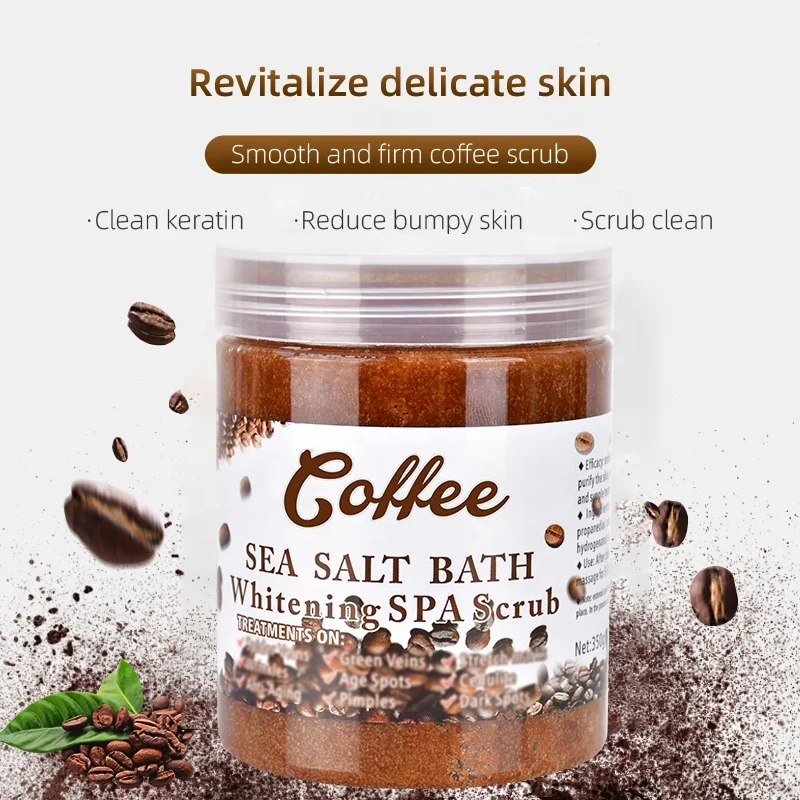 skin whitening exfloating coffee body scrub best effective fancy beauty body foot whitening scrub for spa