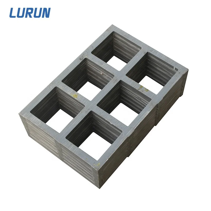 Factory Molded Covered 38mm Black Fiberglass Reinforced Resin Rain Water Grating