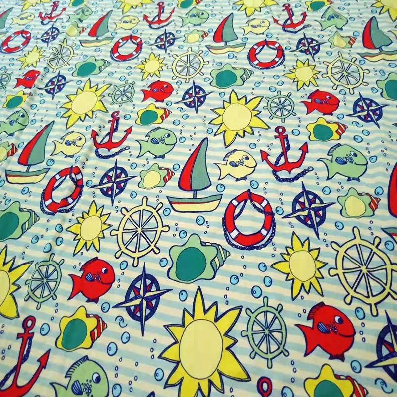 
China Manufacturer Wholesale Printed 95% Modal 5% Lycra Knit Fabric Soft Textile For Clothing 