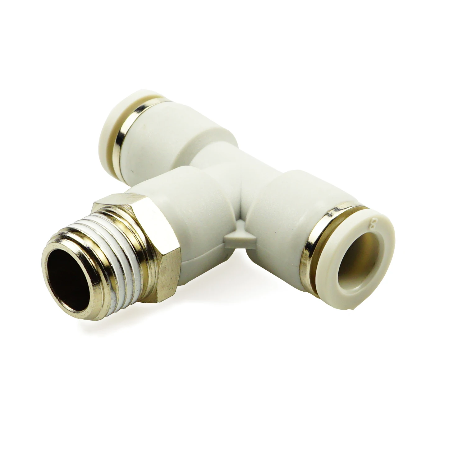 XYPB Hydraulic Tee Pipe Fitting PE Tee Tube Connector Pipe Push Fit Pneumatic Plastic Tube Fitting One Touch Tube Fitting
