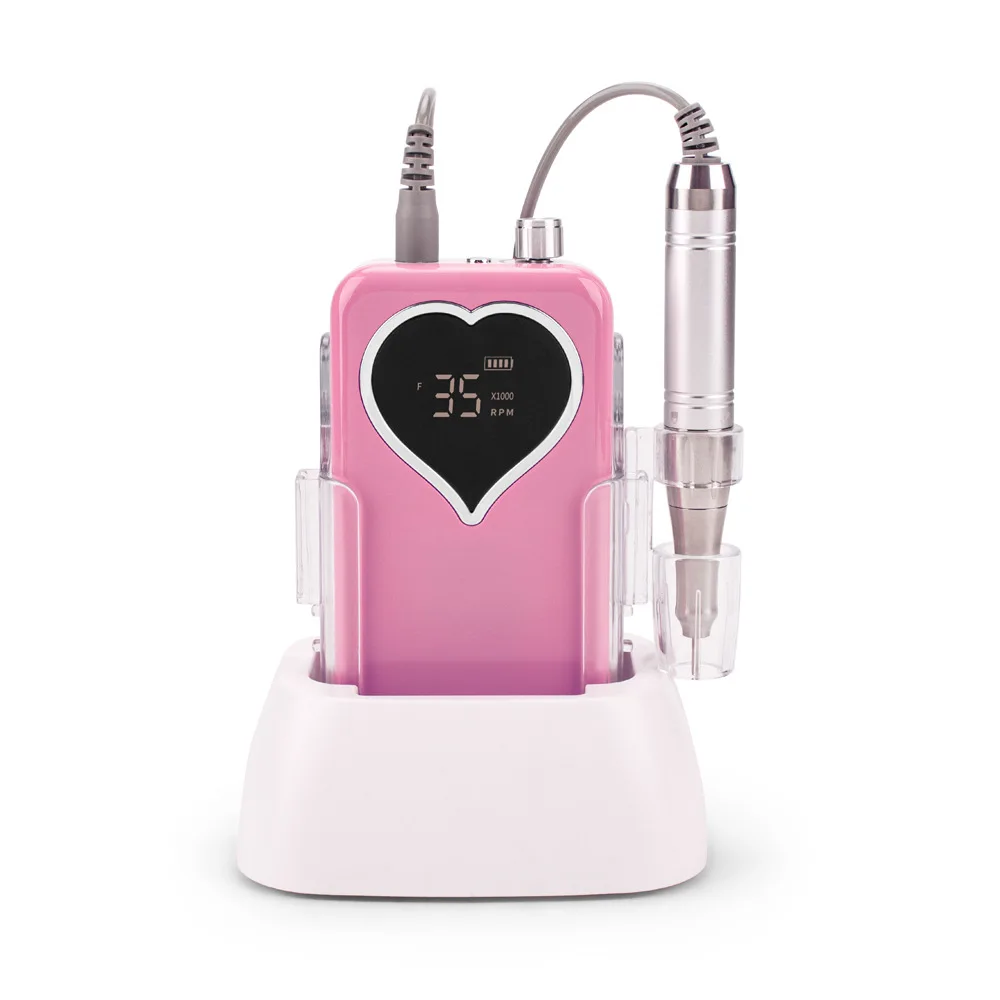 Electric brushless 65W nail drill rechargeable portable nail drill 35000 rpm nail drill