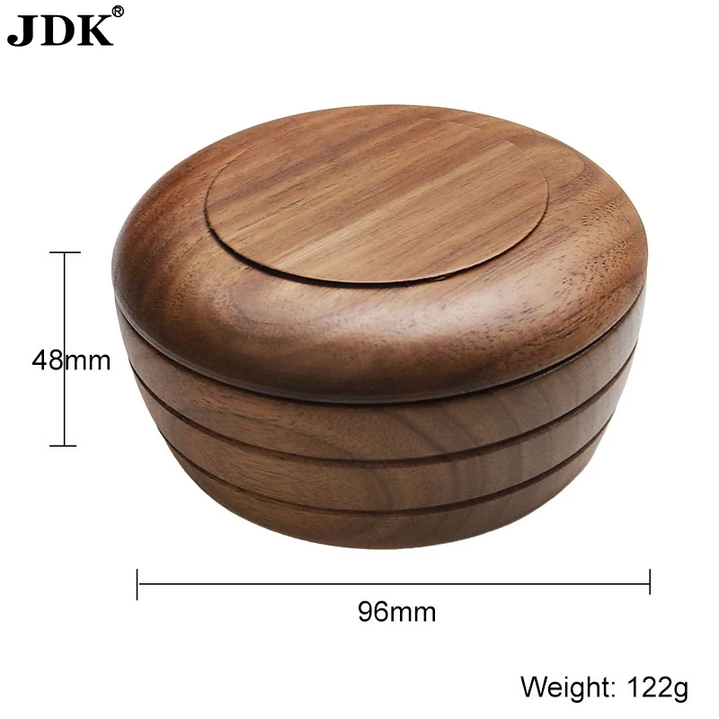 Wholesale walnut wood shaving brush mug bowl with cover lid