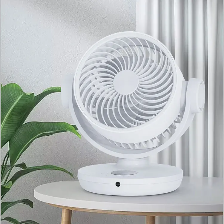 12 V DC Desktop fan 360 shake head plug-in style can be timed remote control air circulation fan