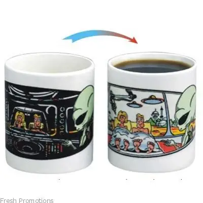 Creative Color Change Heat reveal Magic Ceramic Mug