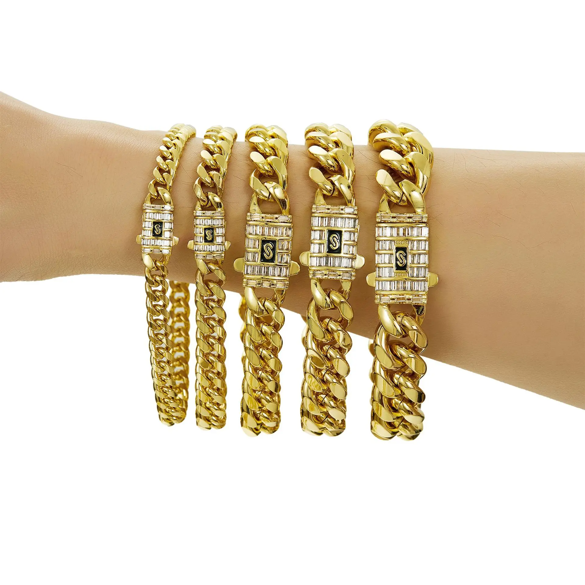 wholesale supplier 6mm 8mm 10mm 12mm 14mm 316l stainless steel gold miami cuban link chain 14k real gold