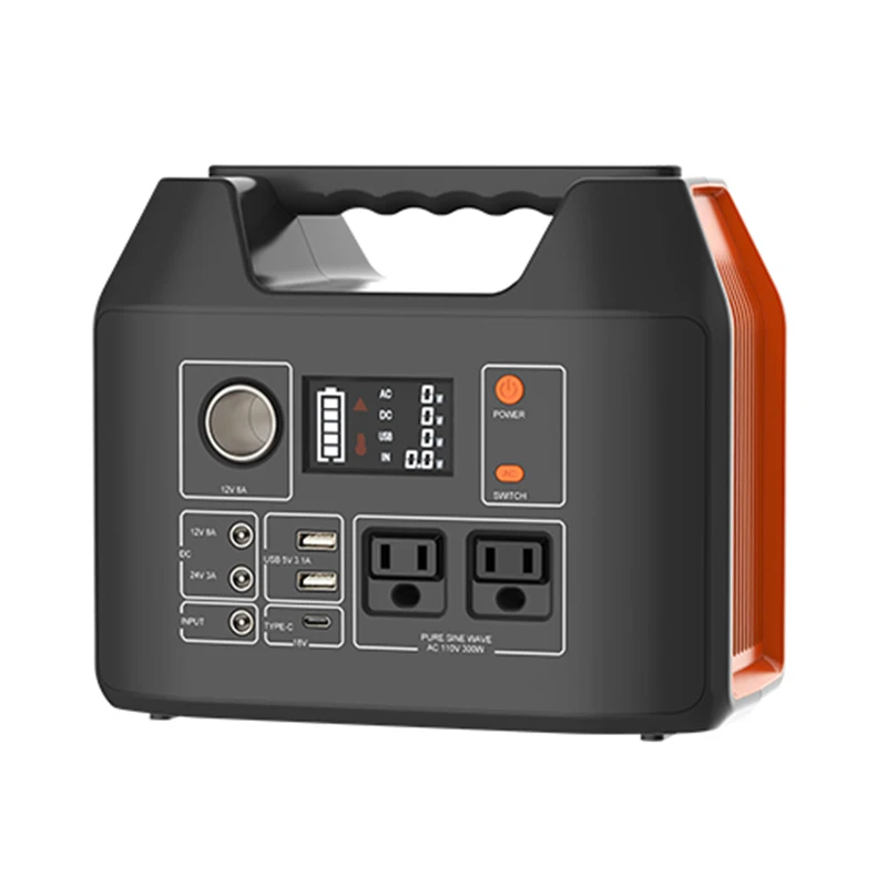 Powkey Outdoor Solar Energy Generator Portable Power Station 300W Battery Mobile Power Banks & Power Station for Camping use