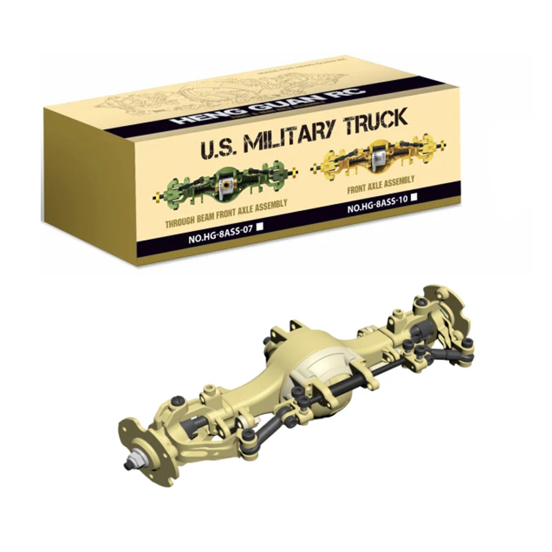 TRASPED SPARE PARTS 8ASS-P0020 MILITARY TRUCK HG-P801 HG-P802 FRONT AXLE ASSEMBLY RC Parts ACCS for Toy Truck