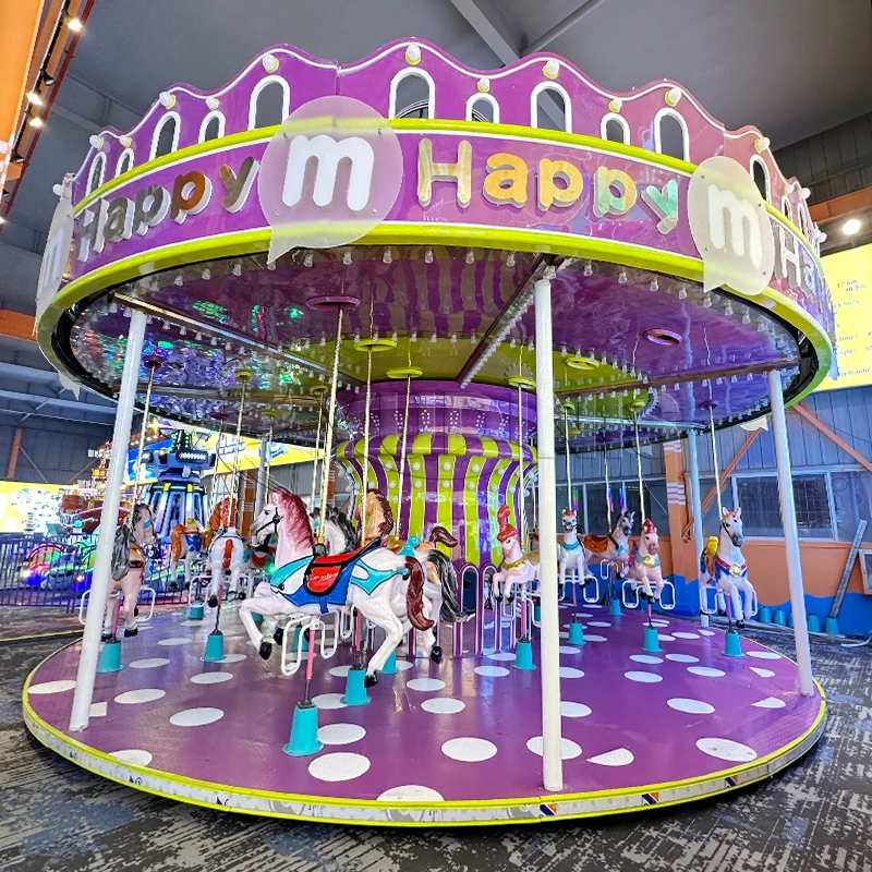 New Design Indoor and Outdoor Kids Game Merry Go Round Carousel Horses Amusement Park Rides For Sale