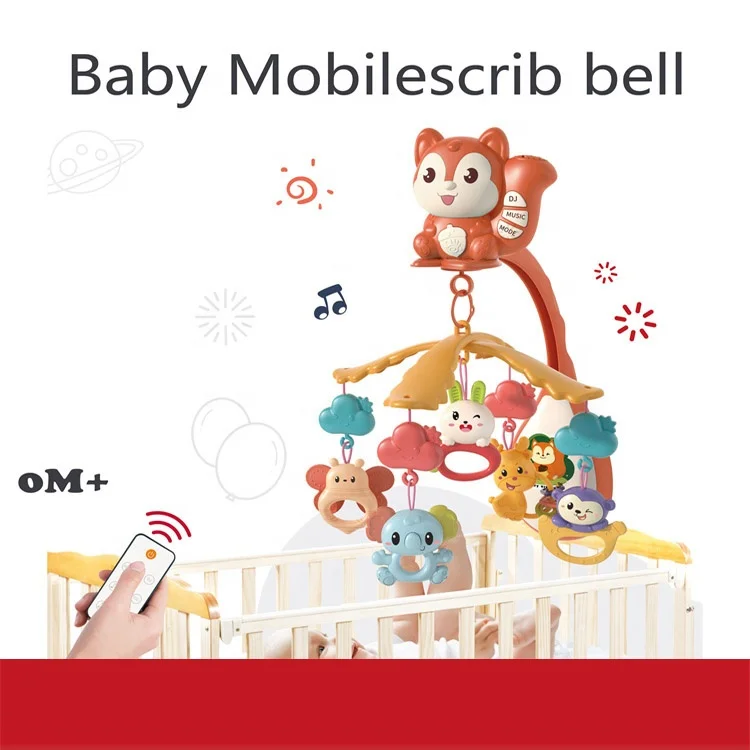 Baby Crib Bell OEM Remote Control Musical Crib Mobile with Projection  Baby 6 a 12 Months   Bed Bell Music Toys