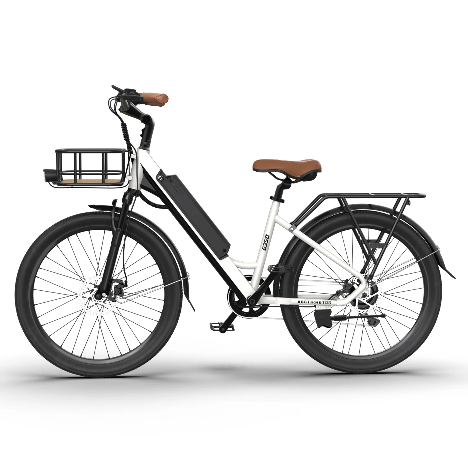 US Stock Lightweight 36V 10Ah Battery Cycle 26 Inch 350W Electric City Bike