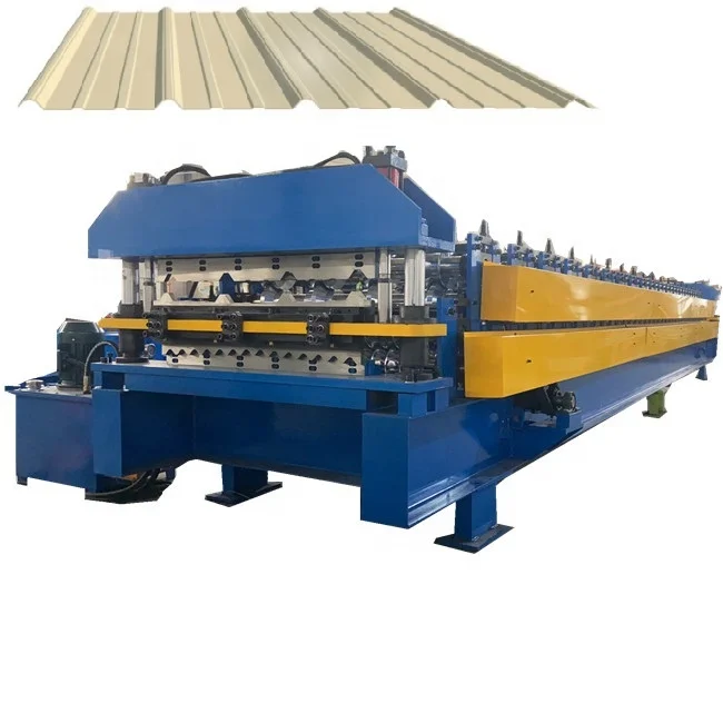 High-Efficiency Double Deck Trapezoidal AG Panel Roll Forming Machine Steel Material Metal Roofing Wall Use Tile America