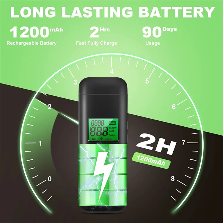 Customize Contactless Alcohol Checker Portable Breathalyzer Digital Alcohol Tester Breathalyser for Roadway Safety