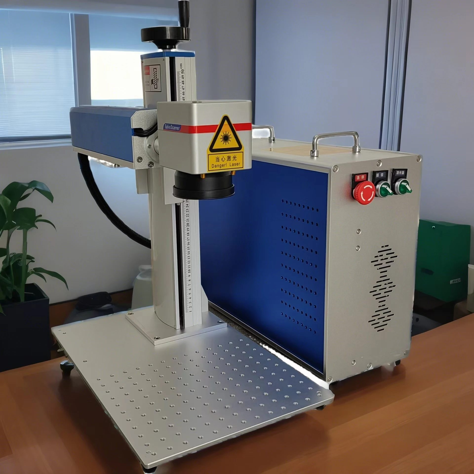 50W Fiber Laser  Marking Machine with Sino Galvo canning Head for Metal Deep marking Laser Source