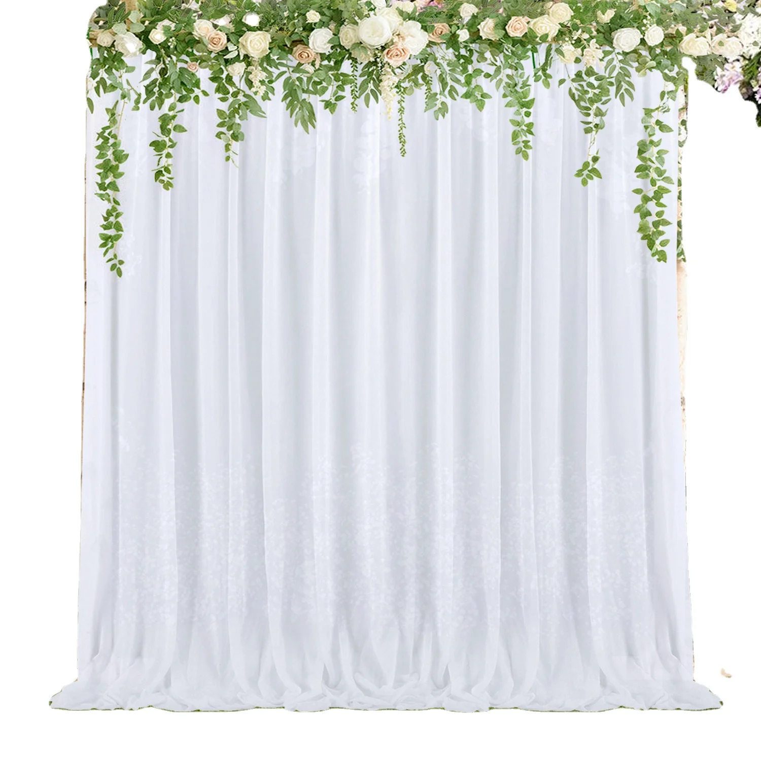 Chiffon Wedding Party Backdrop Drapes Curtain Baby Shower Birthday Party Stage Background DIY Home DecorationTextile