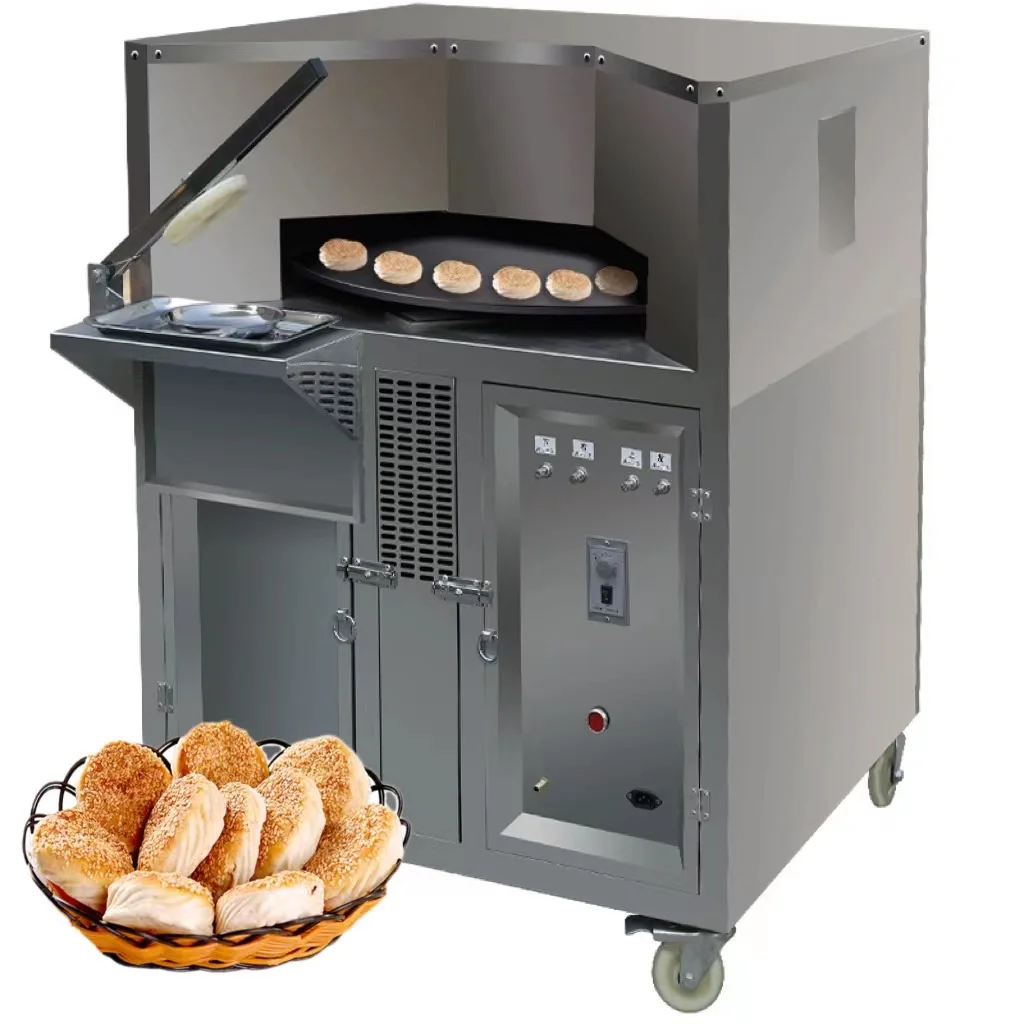 Stainless steel pita bread stone base oven lahmacun chapati roti making machine flat bread roti maker machine