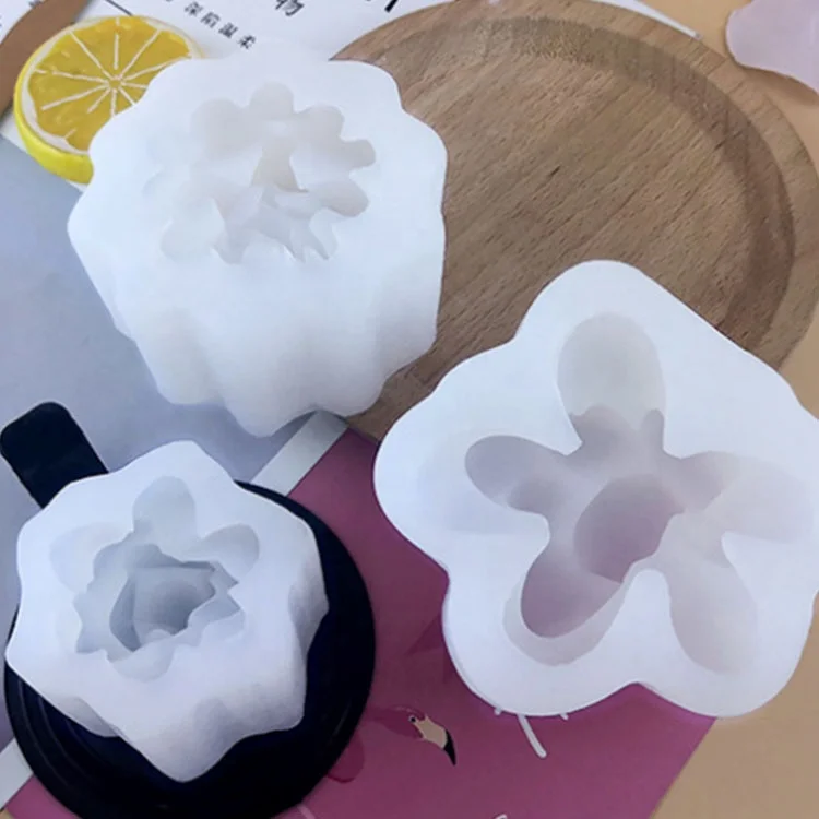 China supplier custom various shapes succulent plants flower pot diy silicone candle mold