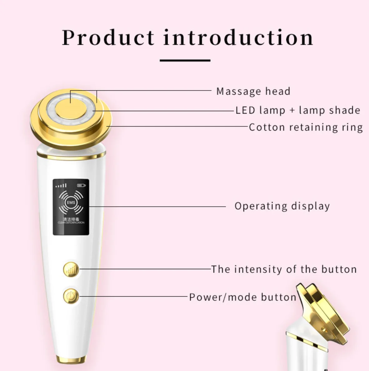 Wrinkle Rapid Remover 4*Facial Massager Set Facial Brish Massage Blobes Sponch Massaging Roll Lip Eye Beauty Balm Magic Steam