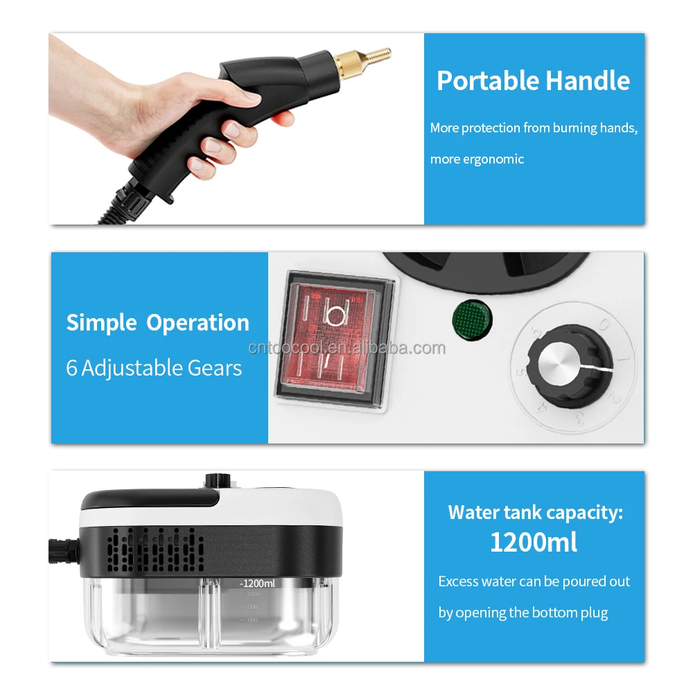 2500W Steam Wash Cleaner Handheld High Temperature Pressure Steam Cleaner For Kitchen Cleaning Greasy Dirt