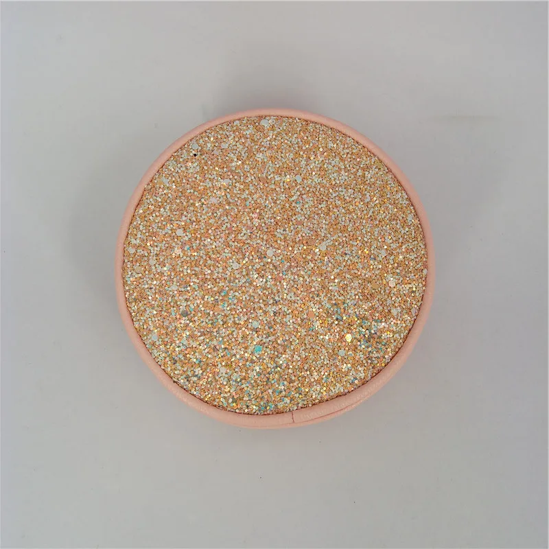 New Trend Round Cosmetic Bag ladies Key Chain Bag Women Lipsticks Makeup Box Storage Cosmetic Bag Glitter