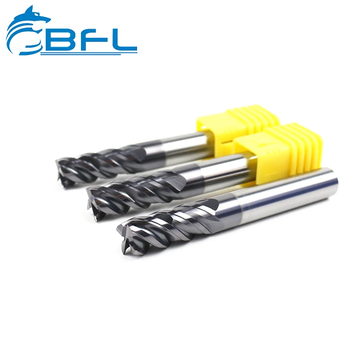 BFL новый дизайн 4 канавки плоский квадратный фрезерный резец карбидная Концевая фреза френа для нержавеющей стали высокая твердость