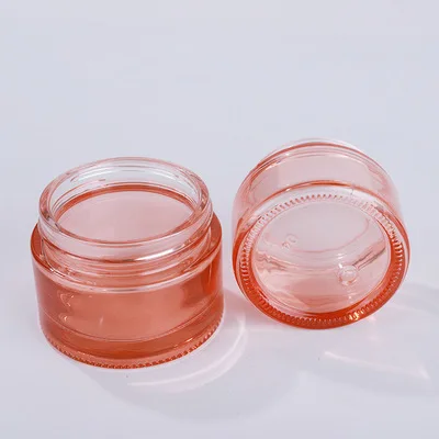 FTS Unique Rose Gold Cosmetic Skincare Cream Jar Glass Packaging