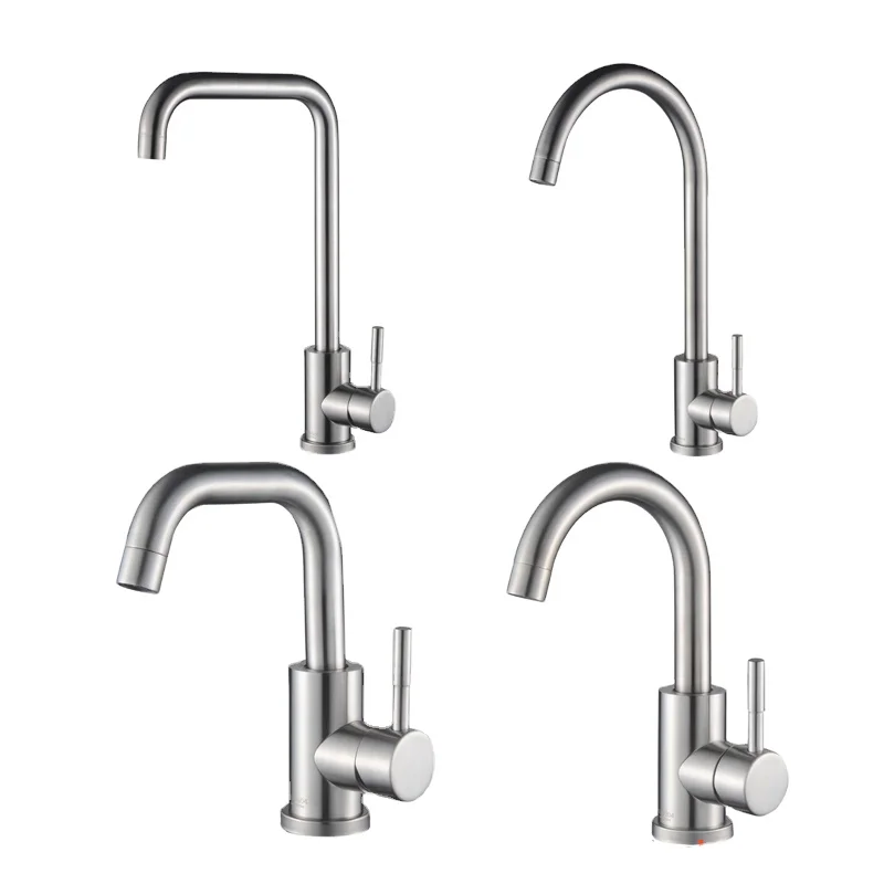 304 stainless steel kitchen faucet hot and cold vegetable sink faucet rotated 360 degrees of sanitary ware