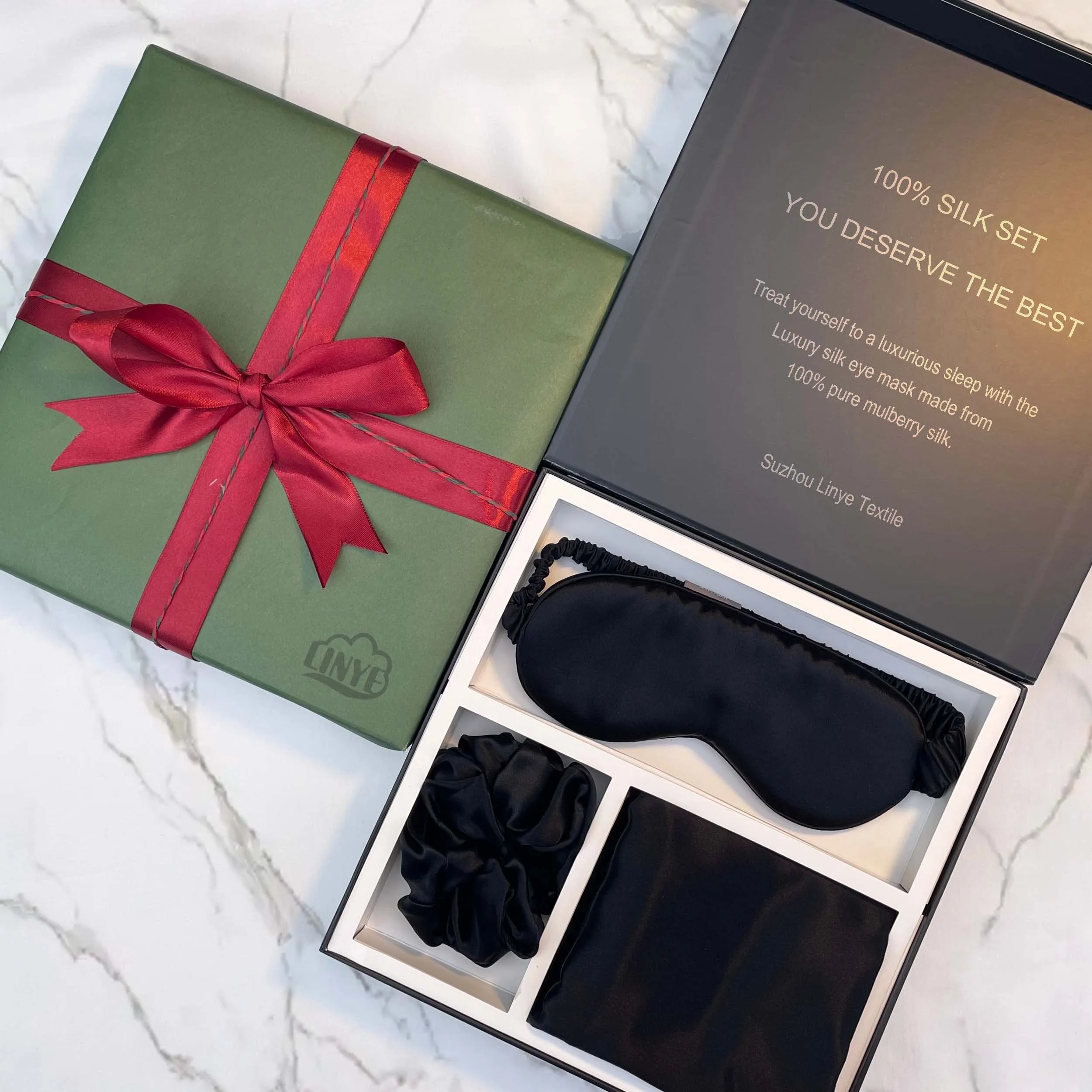 Набор мягких резинок для волос в Корейском стиле из 100% натурального шелка тутового шелкопряда