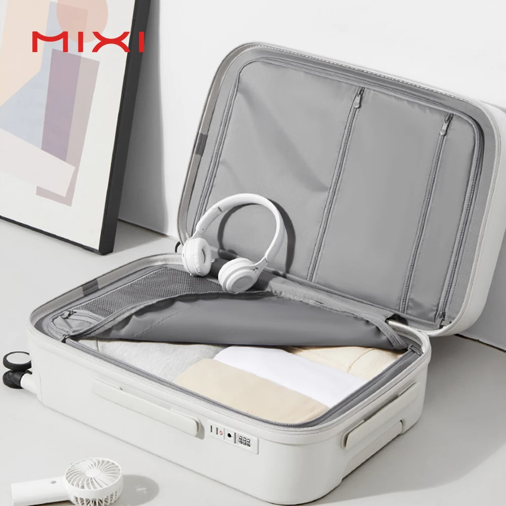 Mixi Multifunction Suitcase USB Charge Port Hard Case Aluminum Trolley Suitcase Travelling Luggage Set