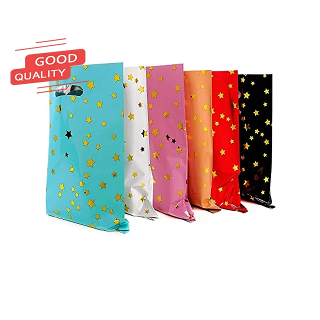 Plastic Party Candy Bags with Sparkling Stars Suitable for All Kinds of Holiday Parties