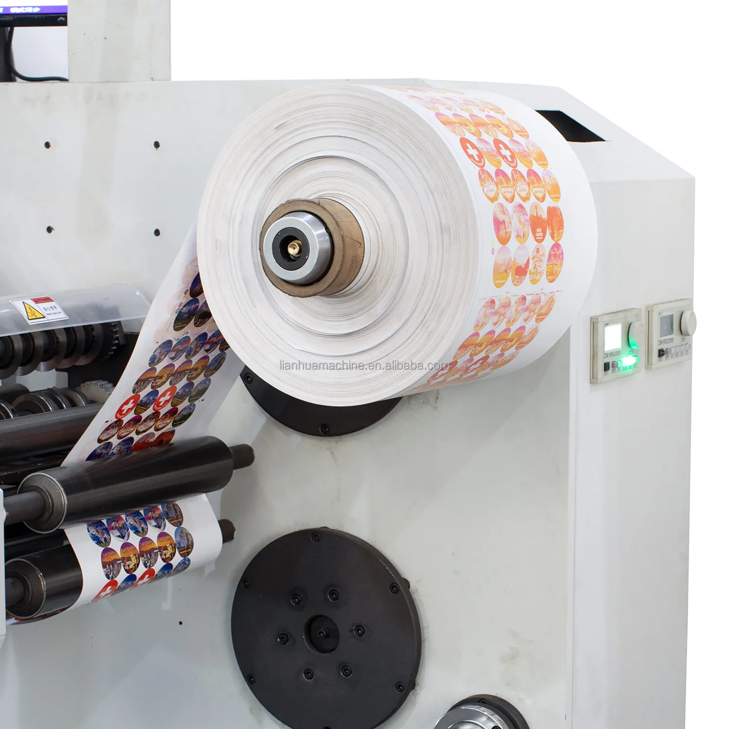 HJRY-320 1+3+5 9 Color Hot Stamping Flexo Printer Three Tower Doctor Blade Flexographic Printing Machine