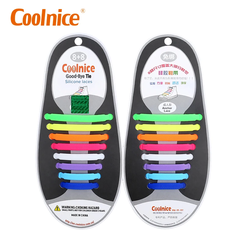 Coolnice Free Sample No Need To Tie Shoelace Elastic Stretch Shoe Laces