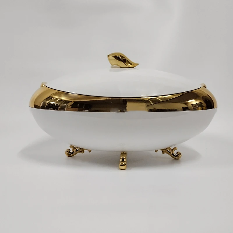 Marble Coated Cookware deep insulated food warmer healthy Casserole with Lid