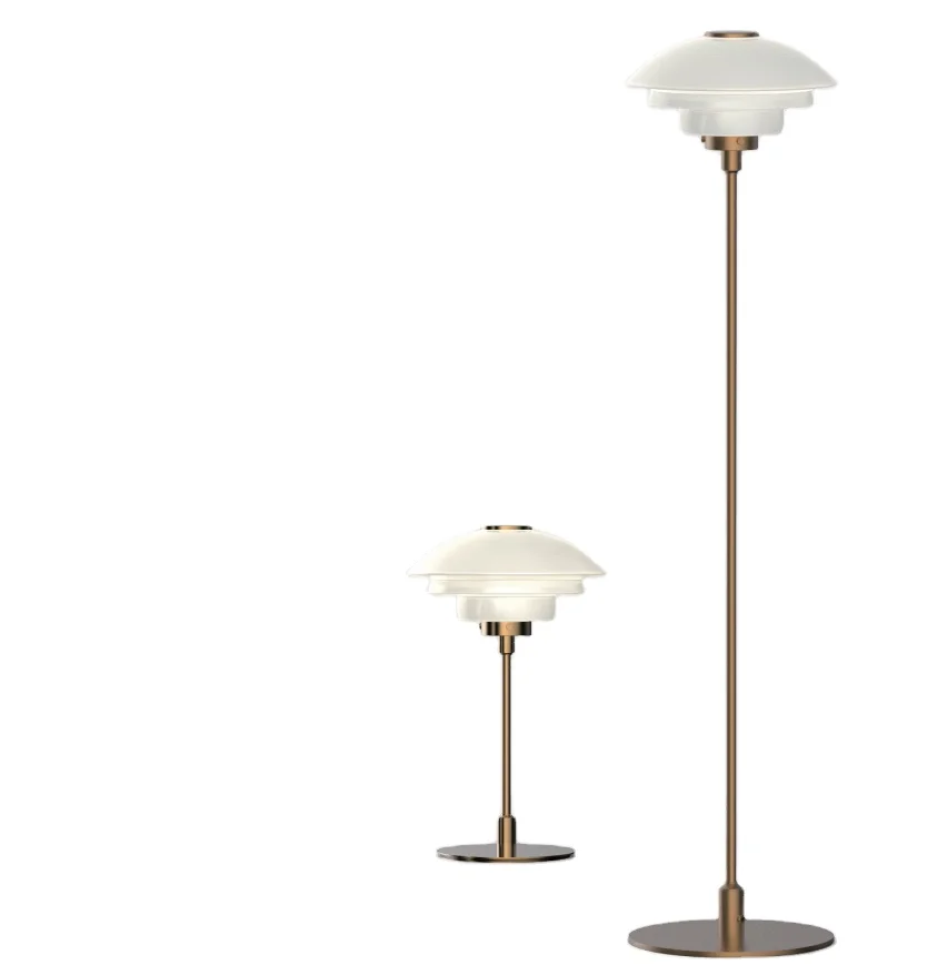 Modern vintage Adjustable  Circle copper original design OEM/ODM Dimmable brass glass hot sale Floor Lamps