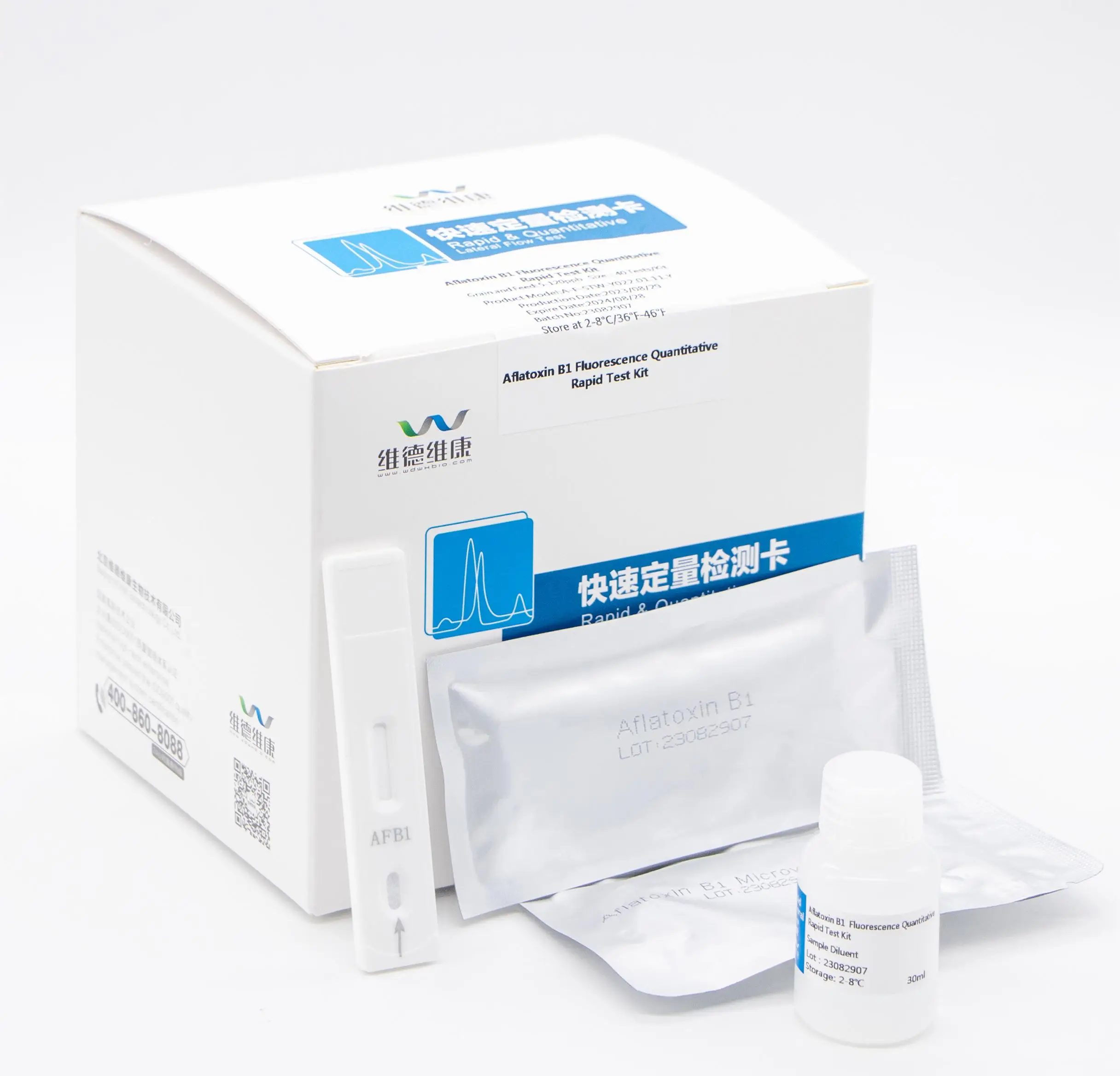 Aflatoxin B1 Fluorescence Quantitative Rapid Test Kit Mycotoxin AFB1 Quantitative Grain, Feed, Cereal