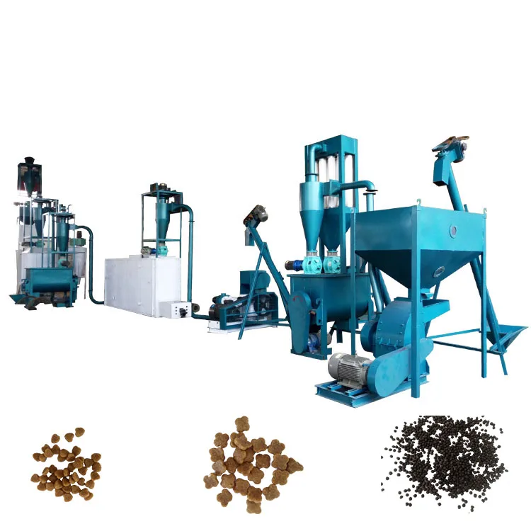 shrimp feed machinery floating fish feed extruder auto fish food production line