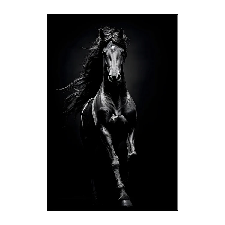 Wholesale custom horse design art painting canvas home decor waterproof HD print ready to hang canvas wall art