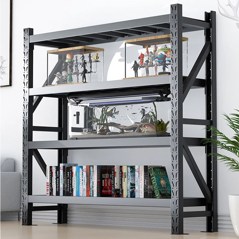 4 Tier Wholesale Black Industrial Heavy Duty Shelving Industrial Shelving Unit Warehouse Rack Storage Shelves