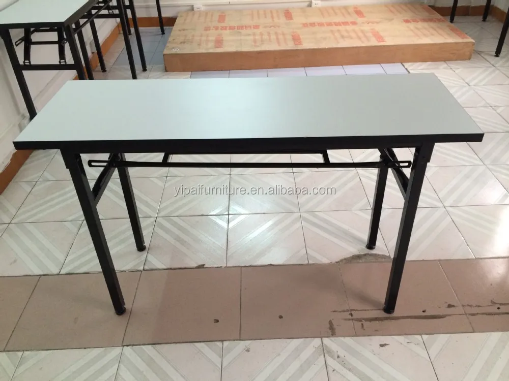 metal Folding PVC table top banquet  indoor office/outdoor steel frame folding restaurant dining table