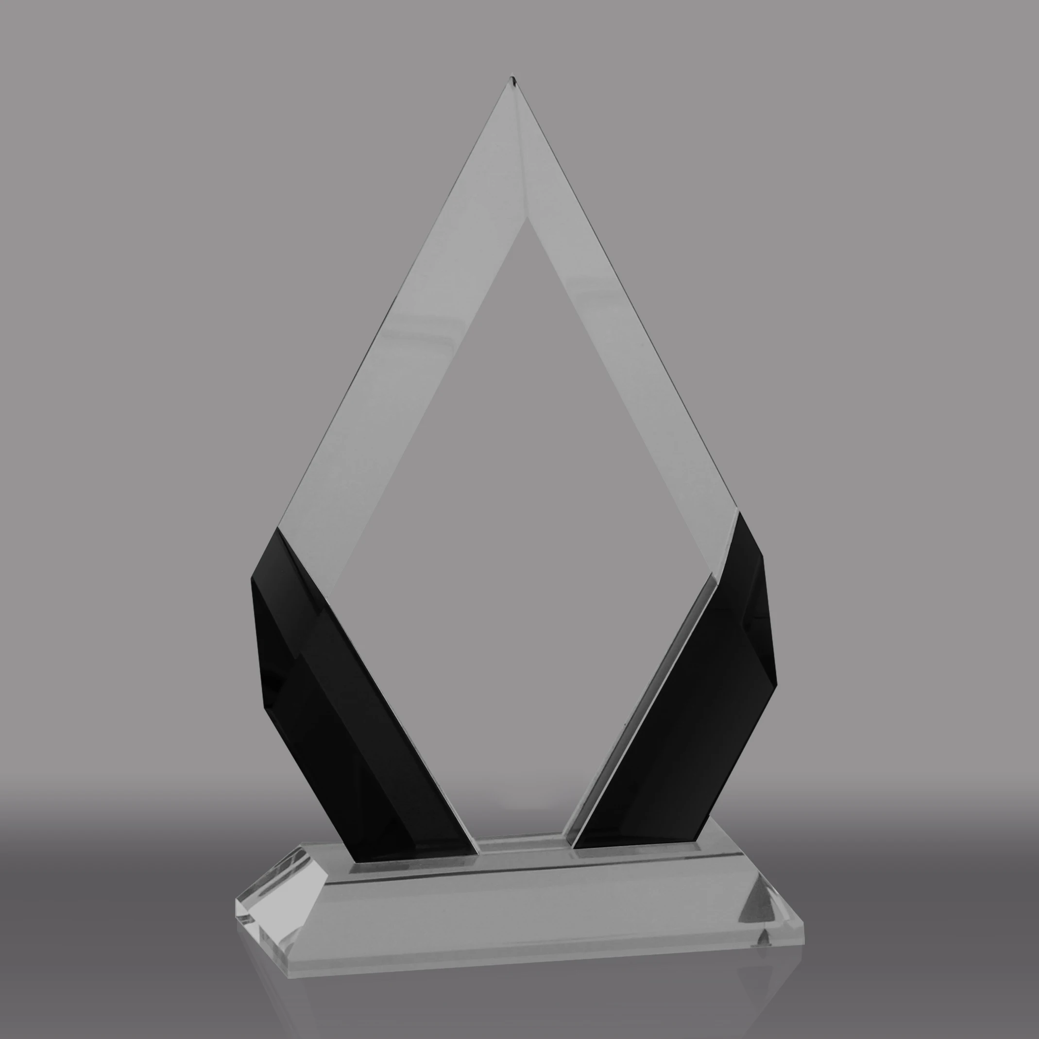 Noble Manufacturer Creative Custom Logo Service Business Gift Achievement Cambridge Crystal Diamond Awards Blue Trophy Plaque