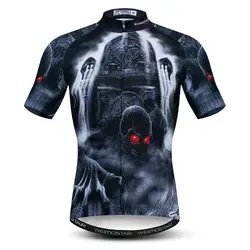 3D Skull Riding Cycling Jersey Men Mountain Bike Jersey mtb Bicycle Wear Maillot Ciclismo Summer Anti-sweat Cycling Shirt