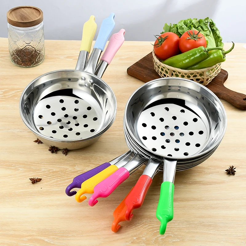 Kitchen Colander Stainless Steel Seafood Meat Noodles Big Large Colored Colanders Strainers