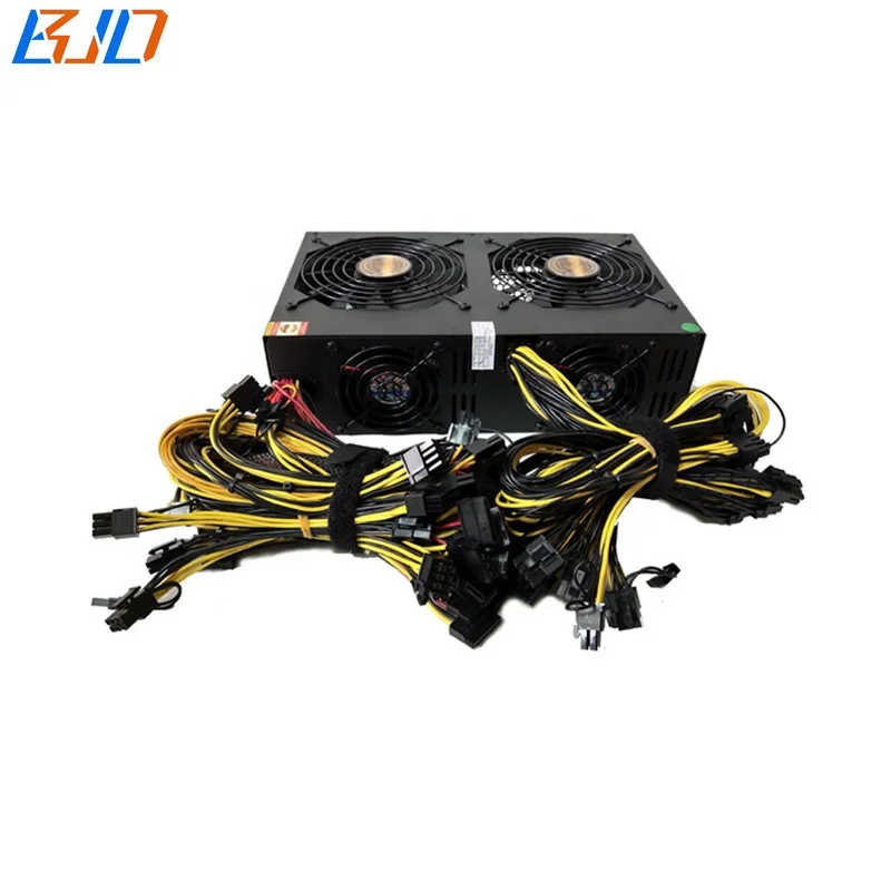  3300W блок питания ATX импульсный источник светодиодного табло 80 Gold Plus PSU 220V для 12 GPU Miner Rig в наличии на