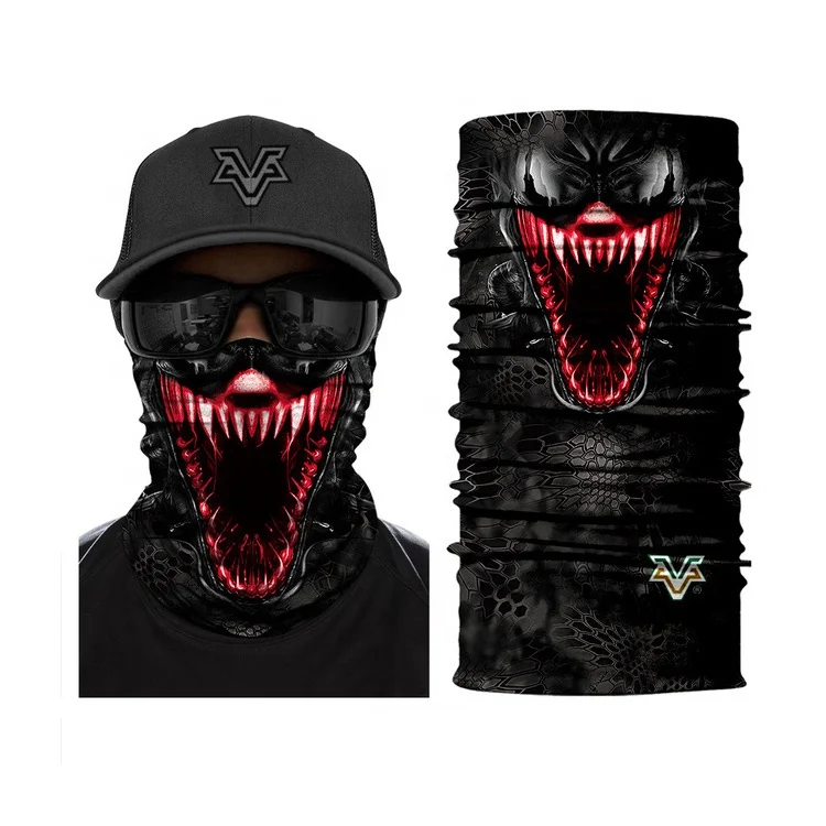 Breathable Polyester Tube Seamless Winter Skull Buff Personalizado Bandana