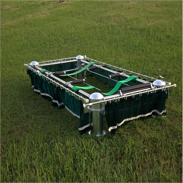 Stainless Steel Funeral Supplies Equipment Casket Lowering Device With Placer Arms