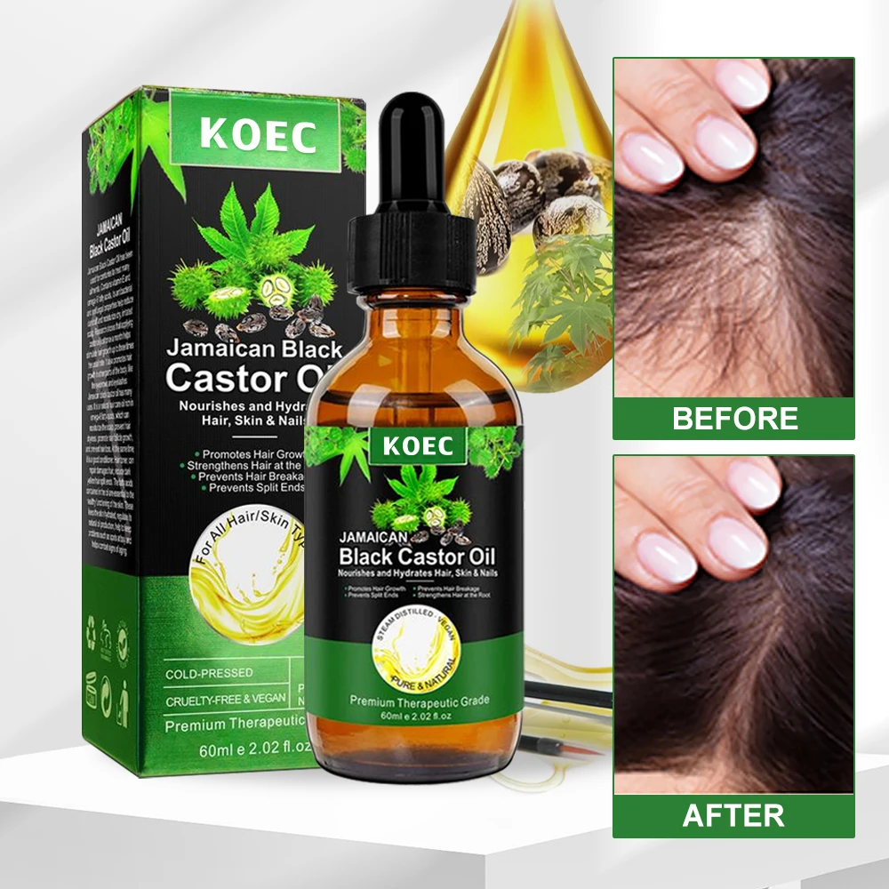 OEM Organic Castor Oil Natural Massage Oil Moisturizing Jamaica Black Castor Oil for hair Eyelashes and Eyebrows private label